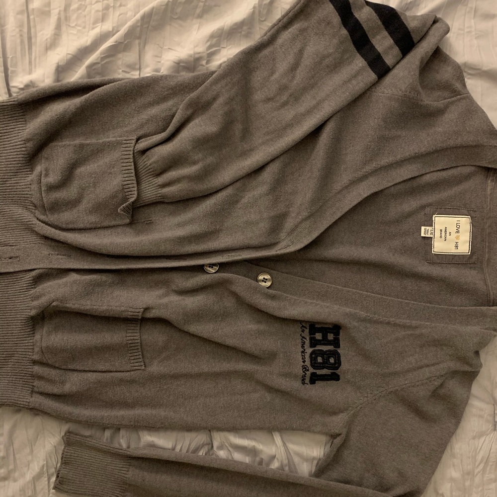 H81 Athletic Stripe Cardigan w/ Pockets